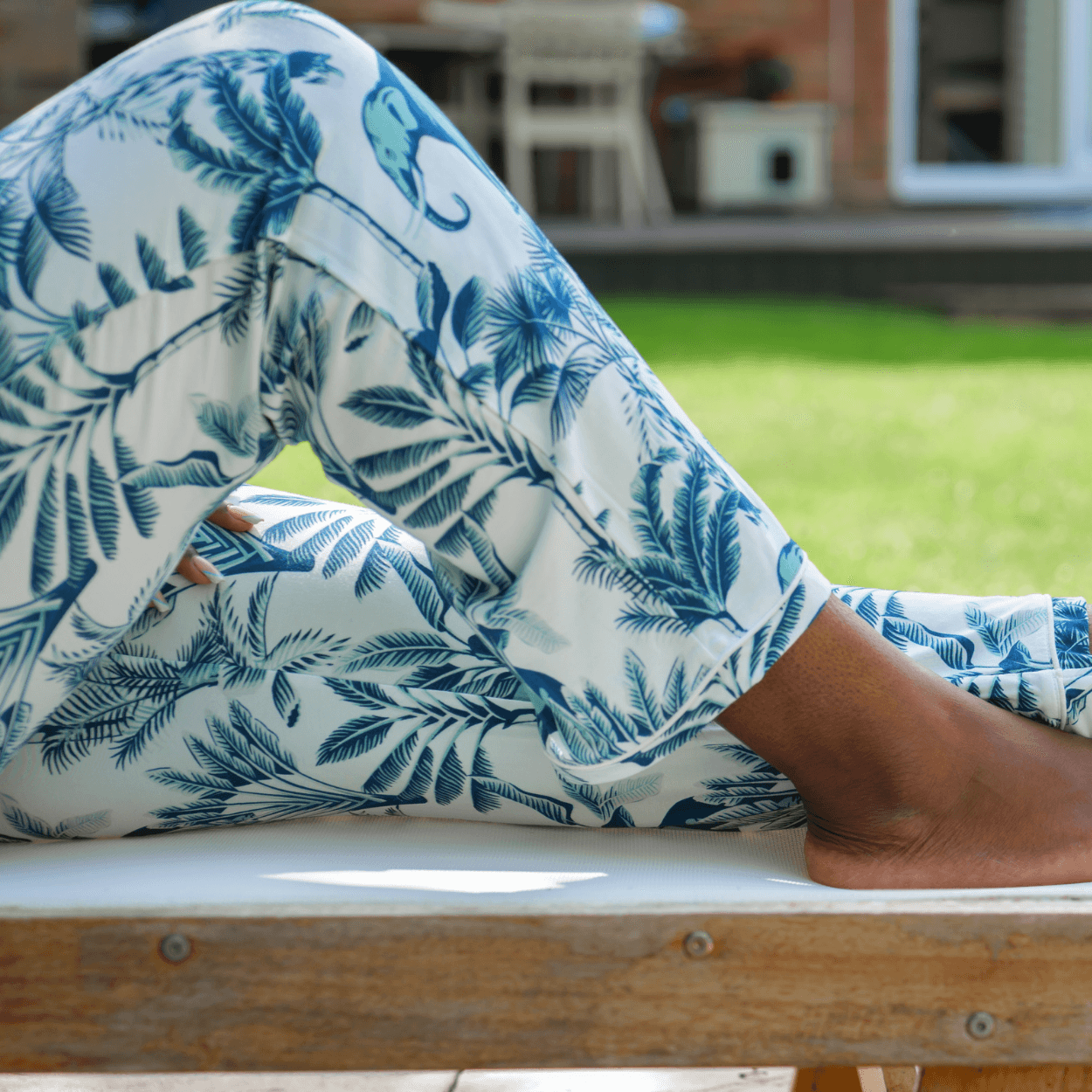 Women's Bamboo Pyjama Long Set - Elephant - Zipster